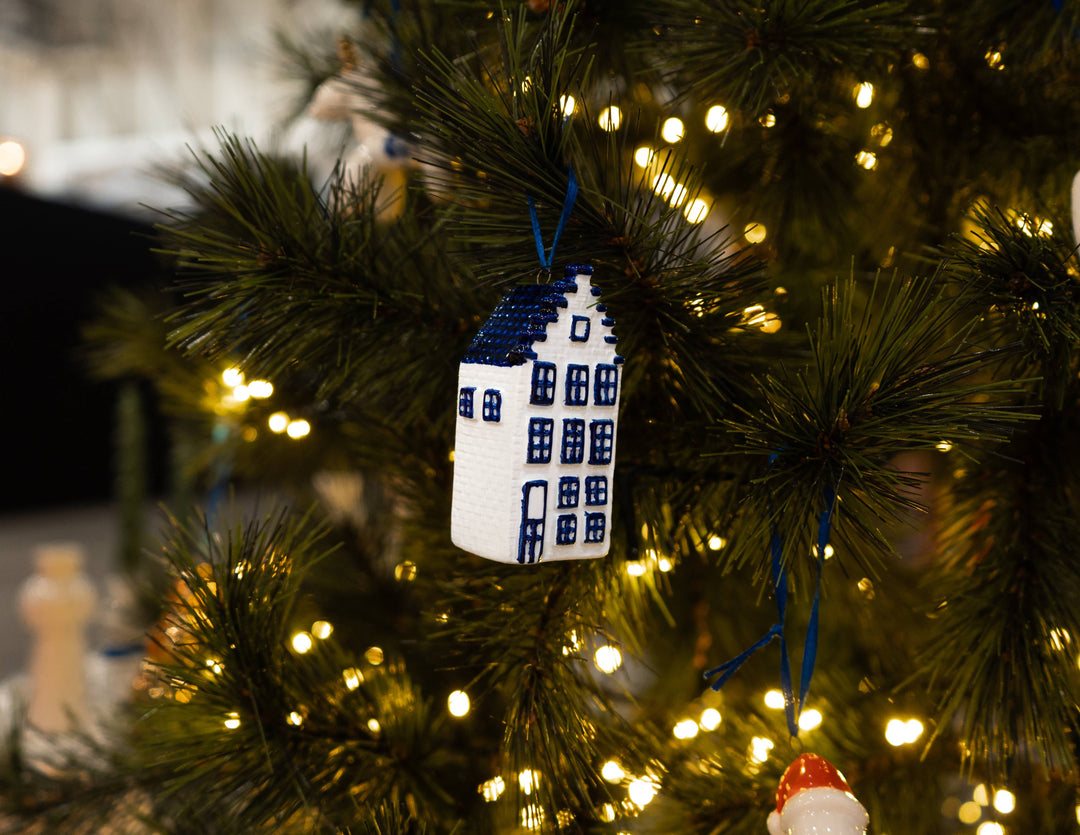 Delft Blue Canal House Ornament