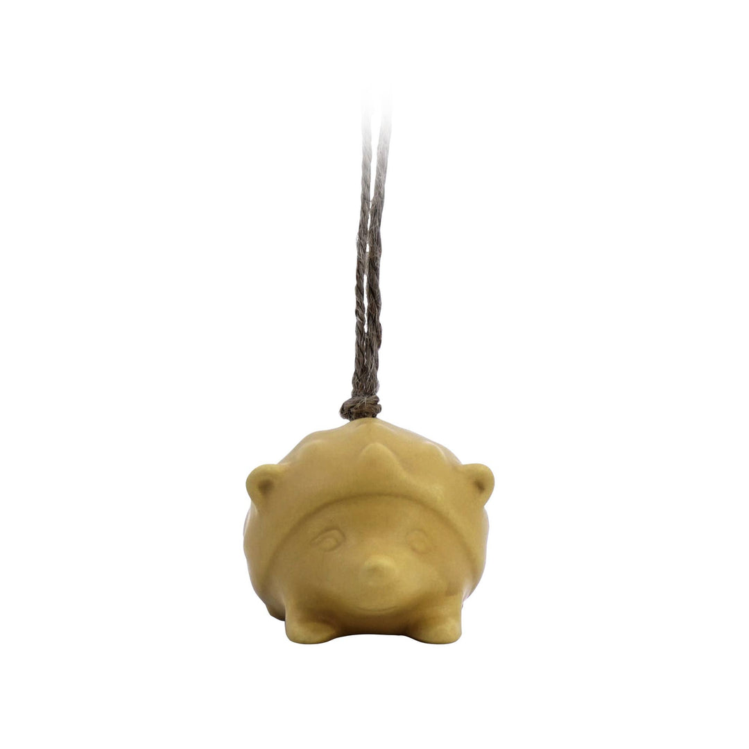 Ceramic Hedgehog Ornament - Yellow