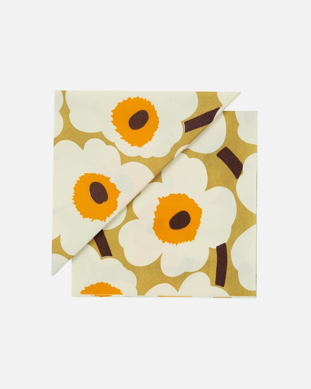 unikko lunch paper napkins - orange/cream