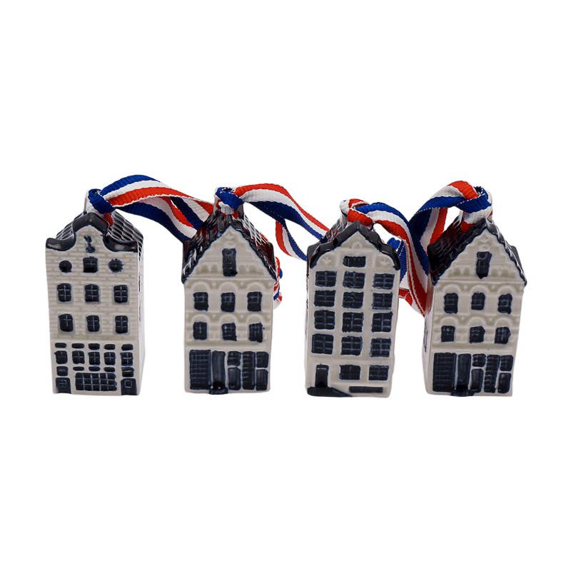 Miniature House Ornament Set