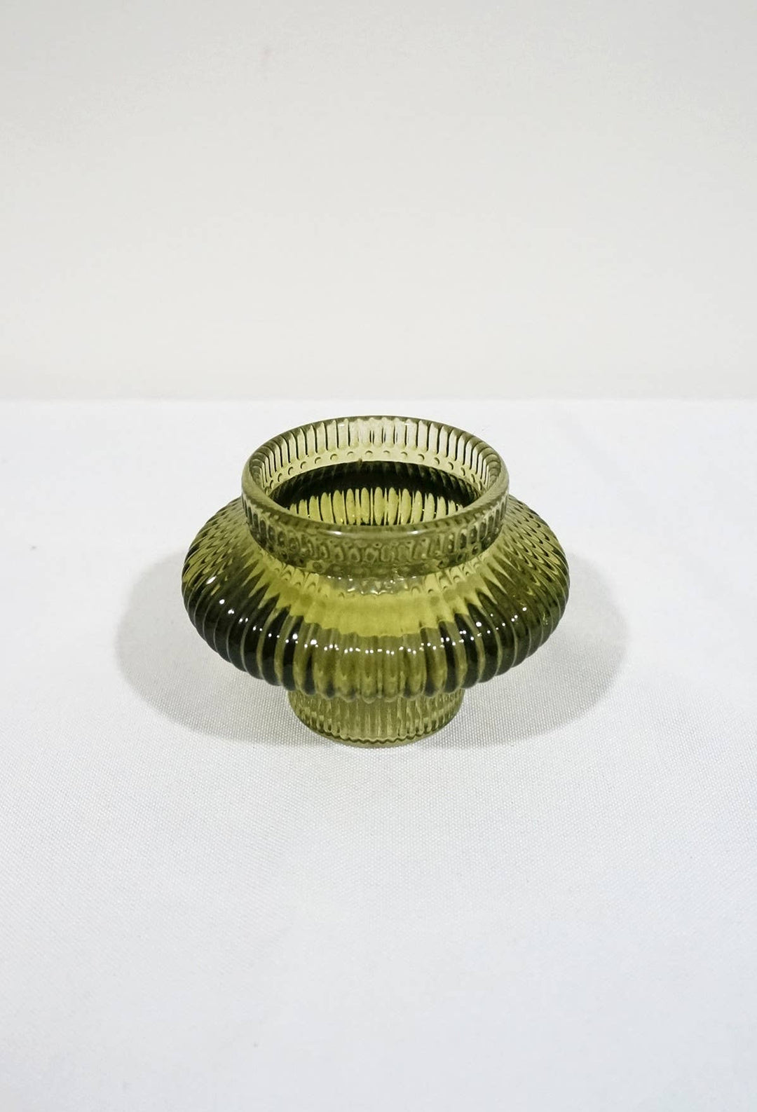Double Sided Glass Candle Holder - Rounded Edge