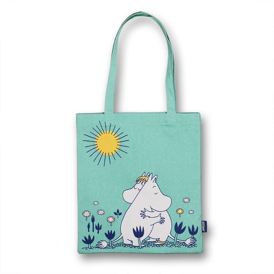 Moomin Hug Recycled Teal Cotton Tote Bag