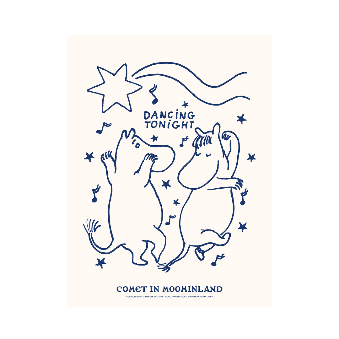 Moomin Novels Dancing Poster: 30x40cm
