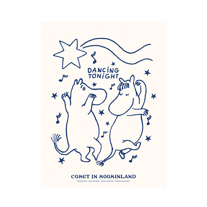 Moomin Novels Dancing Poster: 30x40cm