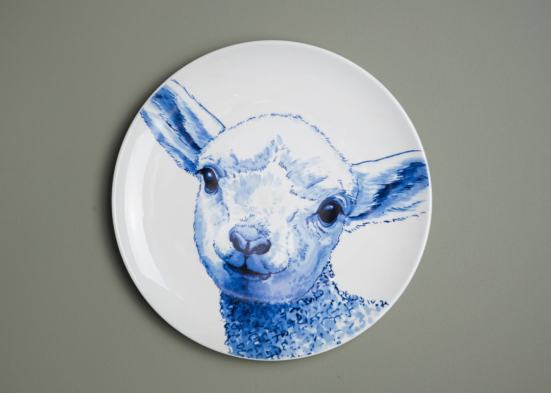 Delft Blue Lamb Wall Plate