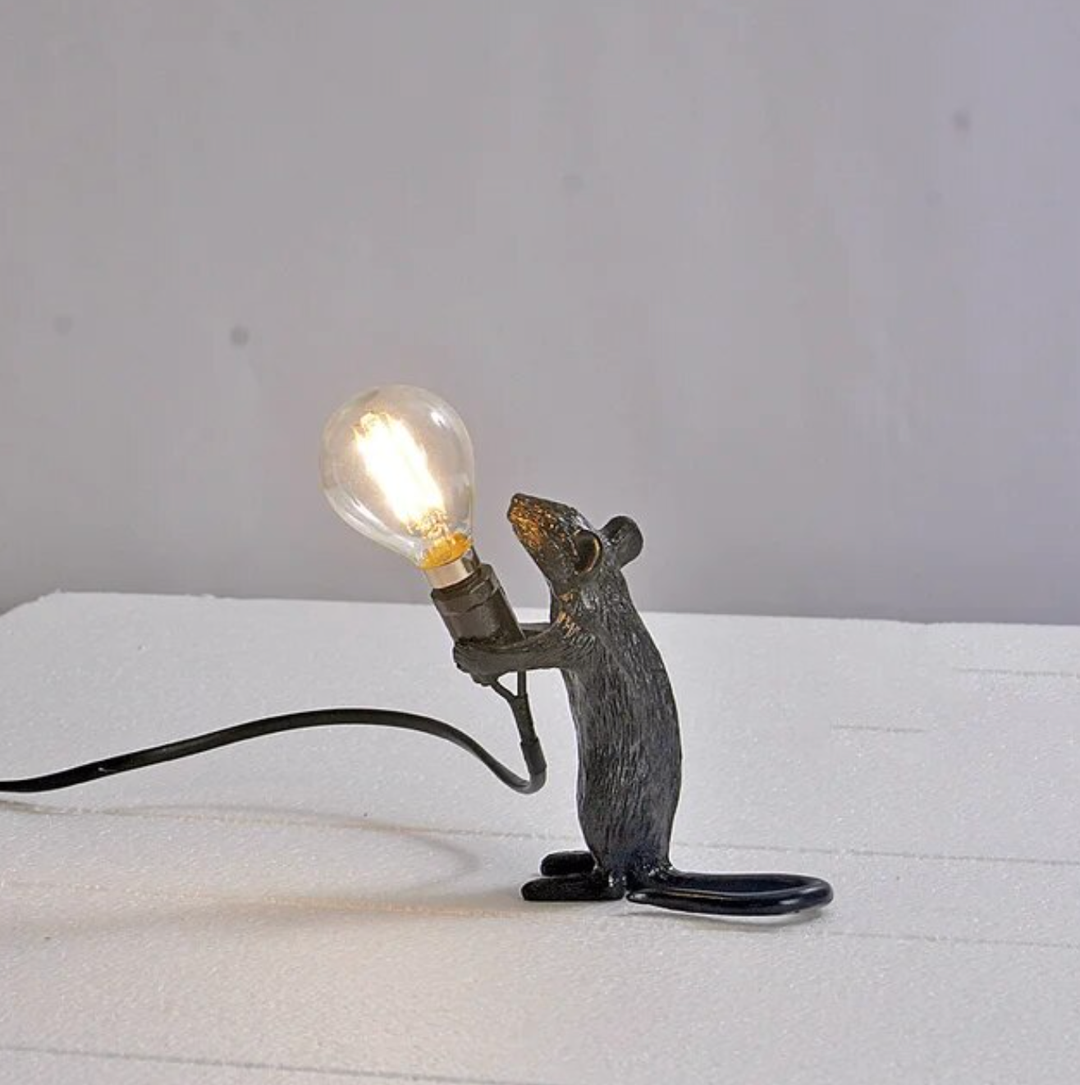 Black Mouse Resin Night Light