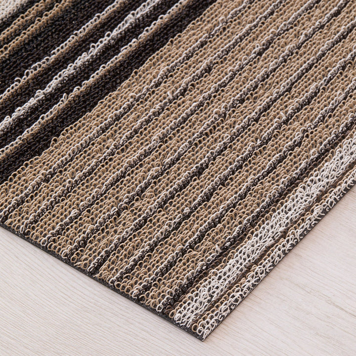 Pleat Stripe Shag Mat