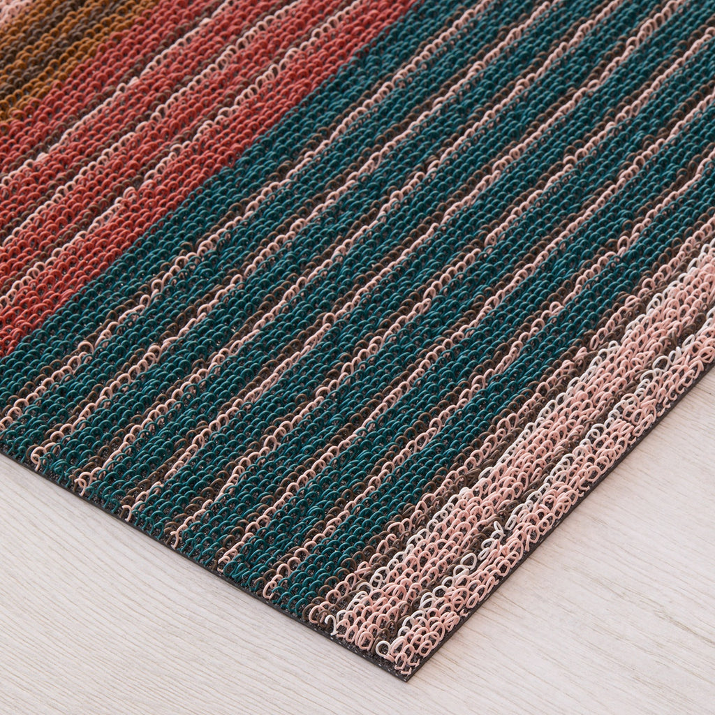 Pleat Stripe Shag Mat