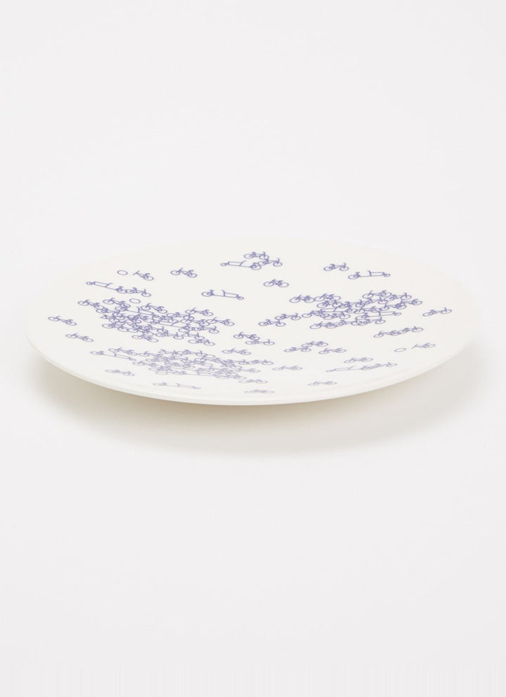 Delft Blue Bicycle Dessert Plate Set - 2 pcs