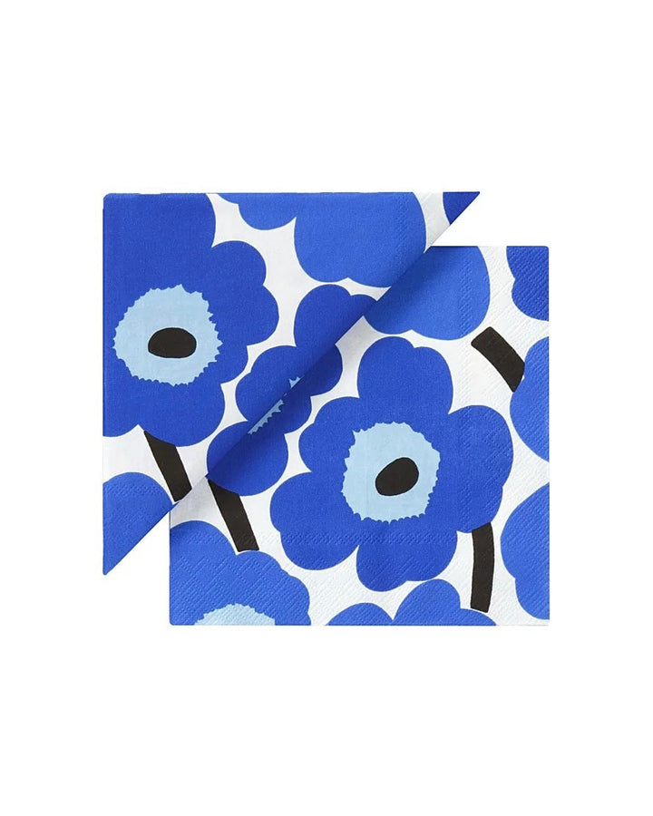 Unikko Paper Napkins - Blue