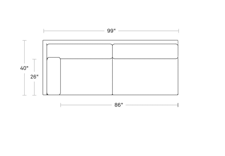 Sunday Left Arm Sofa - Floor Model