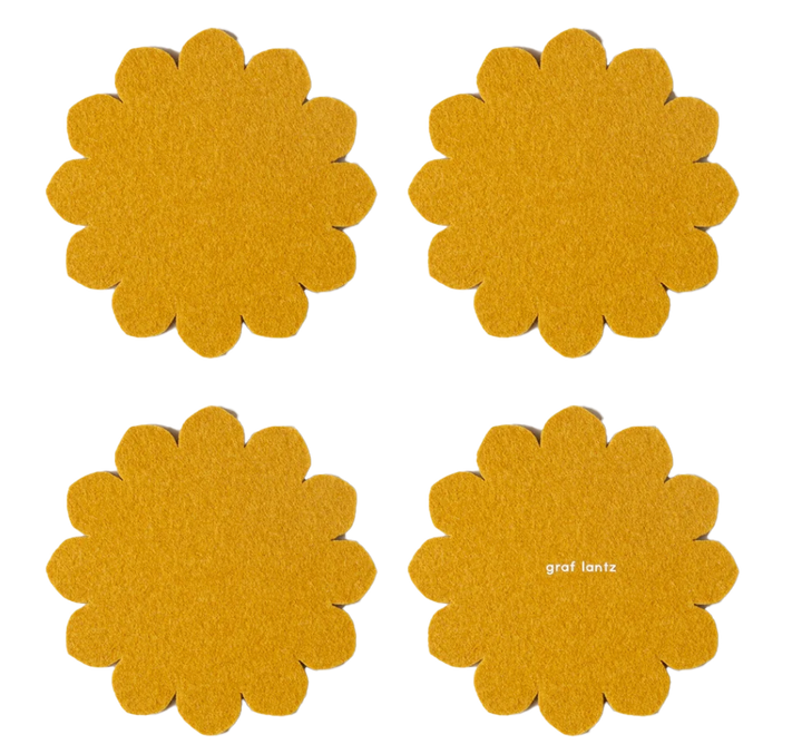 Crest Merino Wool Coaster Solid 4 Pack