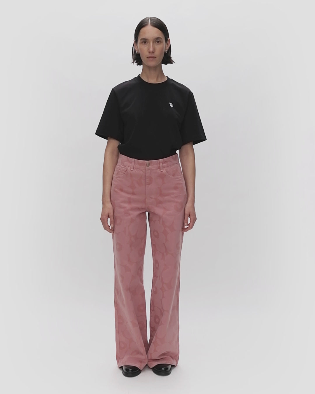 maridenim wide jeans unikko - pink