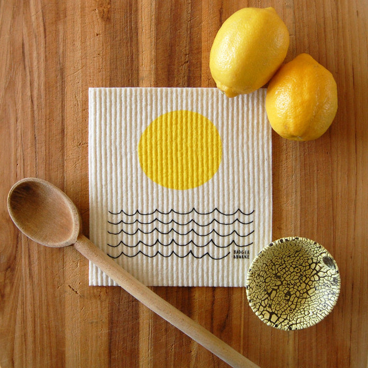 Sun & Waves Swedish Sponge Cloth