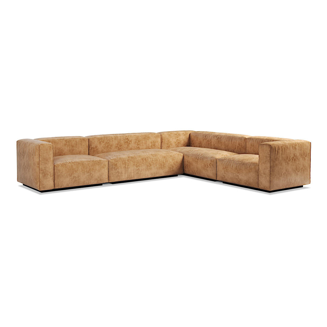 Cleon Large Leather Sectional Sofa