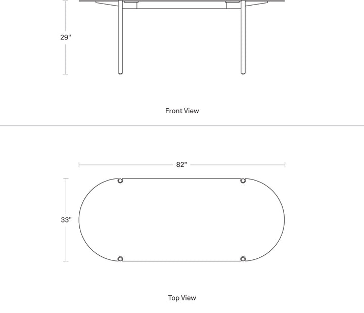 Comeuppance Capsule 82" Dining Table