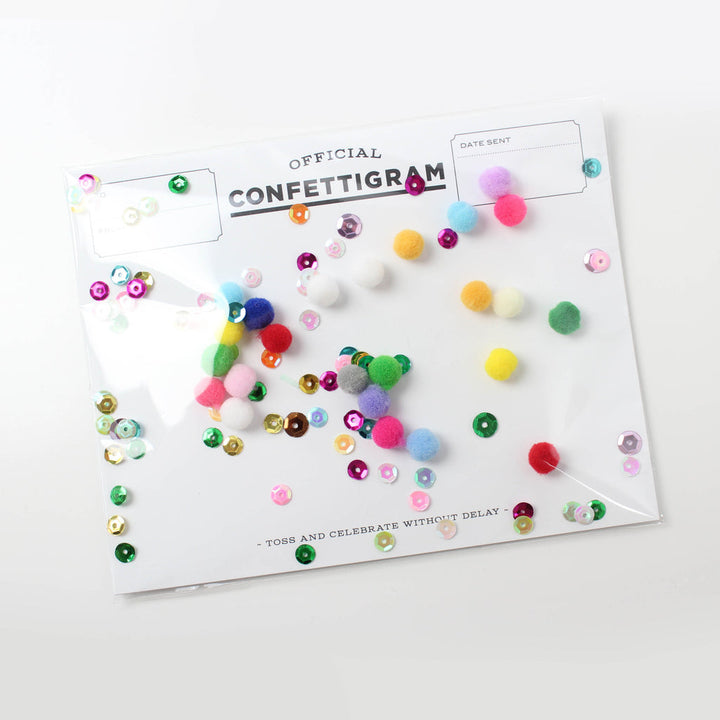 Pom Poms Confettigram Card