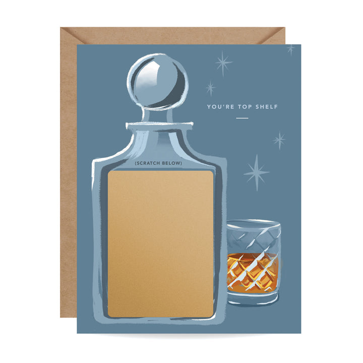 Whiskey Scratch-off Birthday Card