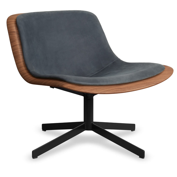 Nonesuch Swivel Leather Lounge Chair