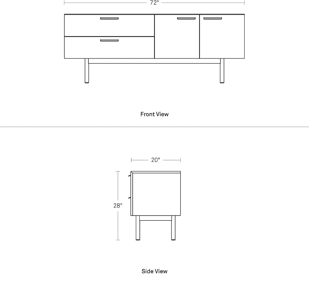 Shale 2 Drawer / 2 Door Dresser