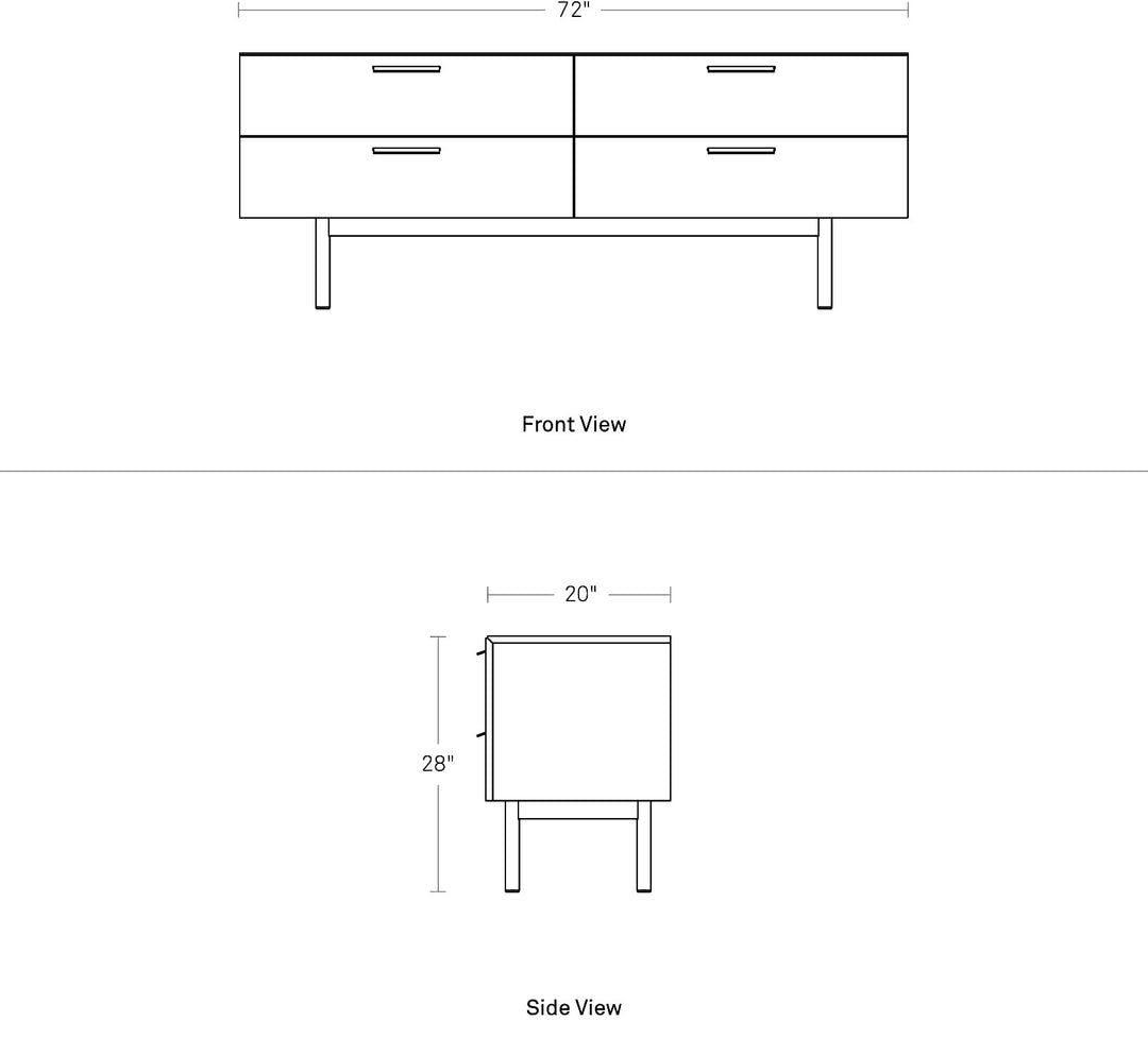 Shale 4 Drawer Dresser