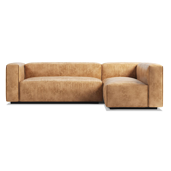 Cleon Small Leather Sectional Sofa