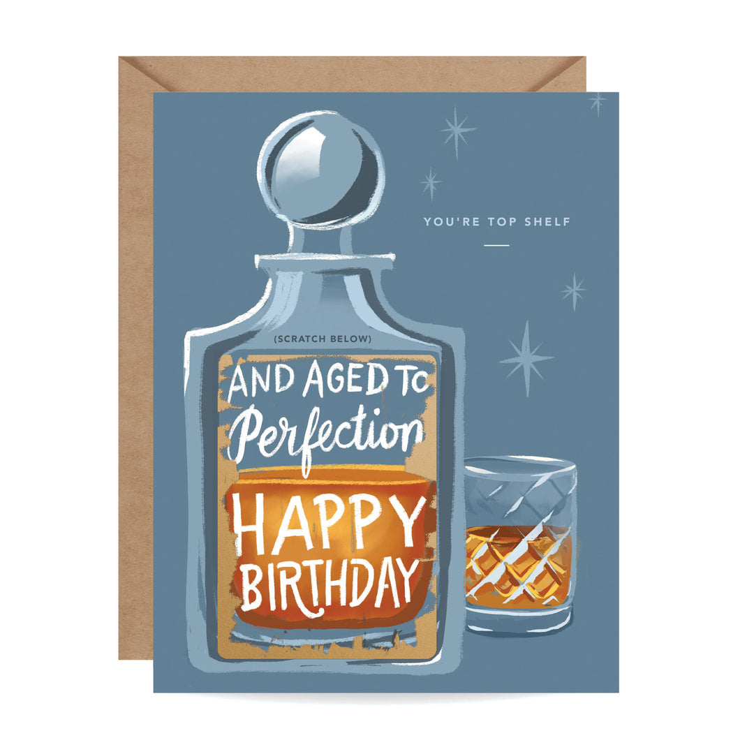 Whiskey Scratch-off Birthday Card