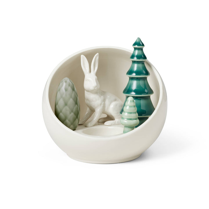 Winter Stories Hare Votive Ball tealight candleholder